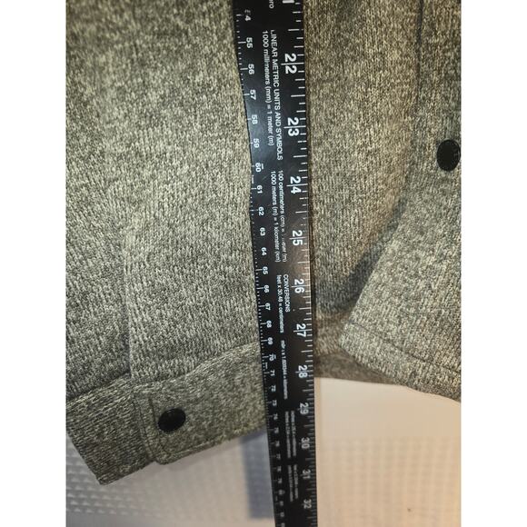 Eddie Bauer Jacket Mens Small Sweater Fleece Shirt Jacket Brown Button Up 6679 - Picture 6 of 8